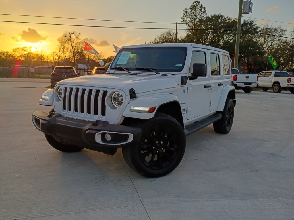 White 2021 Jeep Wrangler 4xe Sahara 4WD SUV / Crossover Four-Wheel Drive Automatic