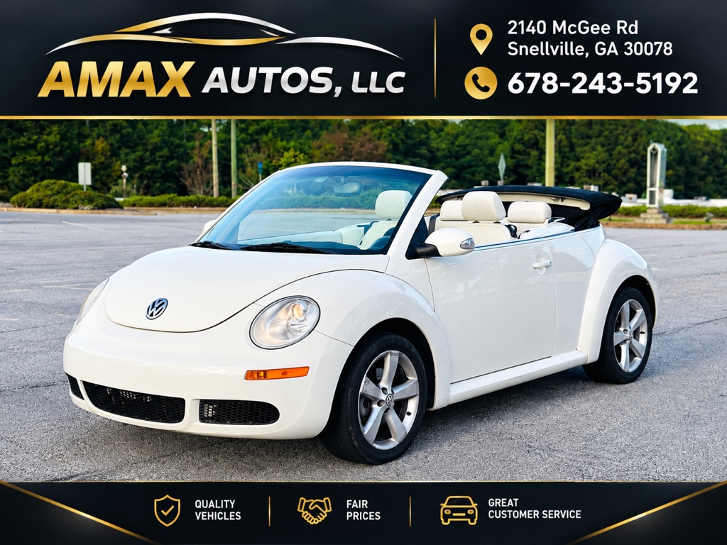 White 2007 Volkswagen Beetle Convertible Front-Wheel Drive Automatic