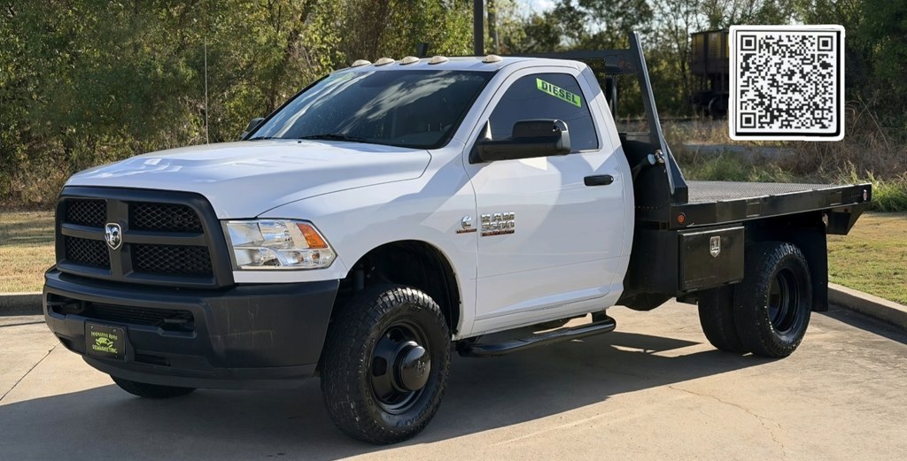 White 2018 RAM 3500 Pickup Truck Four-Wheel Drive Automatic
