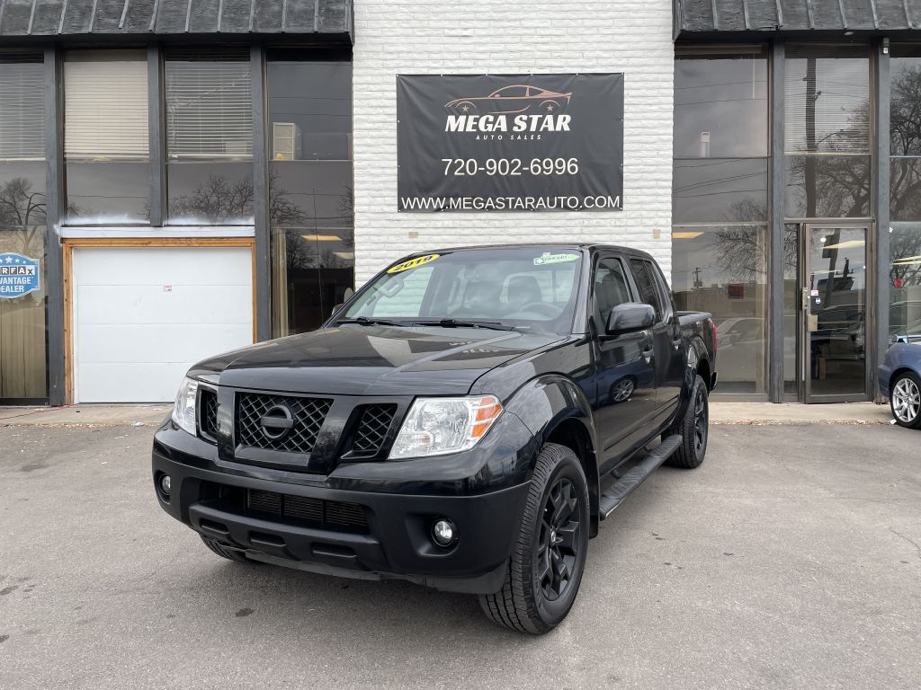 Black 2019 Nissan Frontier S Crew Cab 4WD Pickup Truck Four-Wheel Drive Automatic