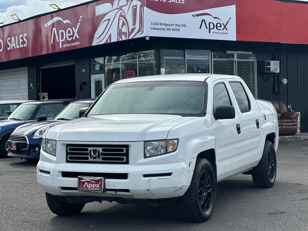 White 2006 Honda Ridgeline RT Pickup Truck All-Wheel Drive Automatic