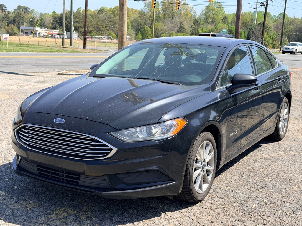 Black 2017 Ford Fusion Hybrid SE FWD Sedan Front-Wheel Drive Continuously Variable Transmission