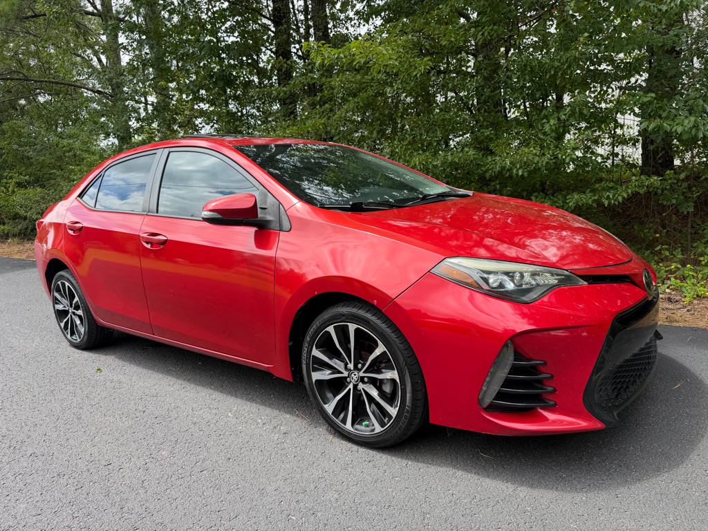 Red 2017 Toyota Corolla Sedan Front-Wheel Drive 6-Speed Manual
