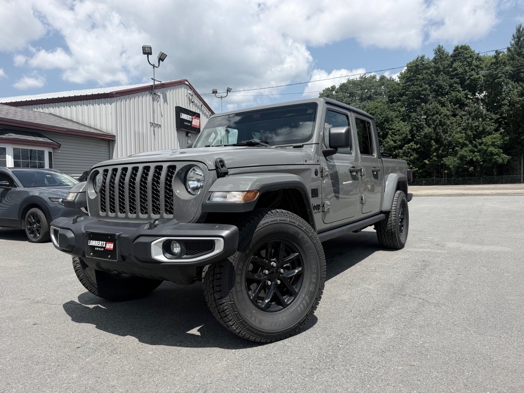 Gray 2021 Jeep Gladiator Pickup Truck Four-Wheel Drive 6-Speed Manual