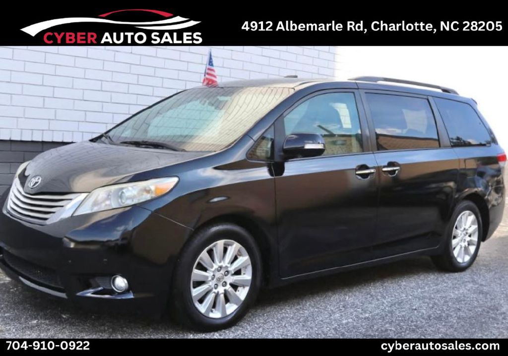 Black 2014 Toyota Sienna Minivan Front-Wheel Drive Automatic