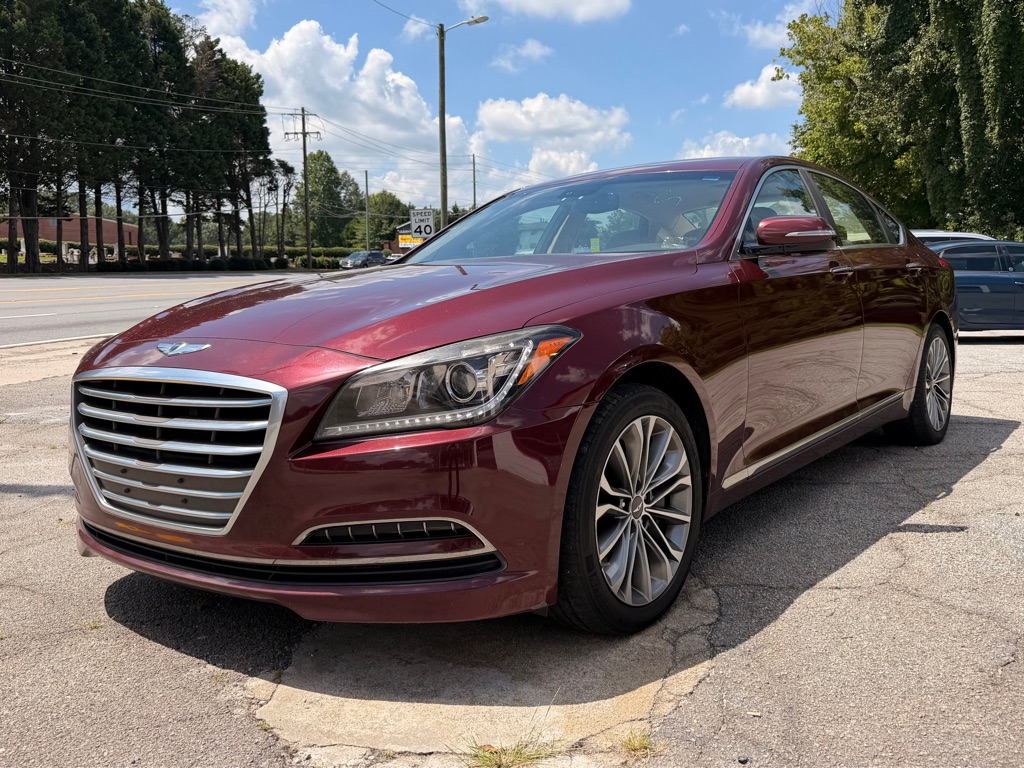 Red 2016 Hyundai Genesis Sedan Rear-Wheel Drive Automatic