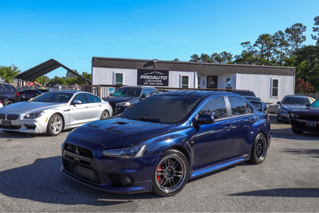 Blue 2014 Mitsubishi Lancer Evolution GSR Sedan All-Wheel Drive 5-Speed Manual