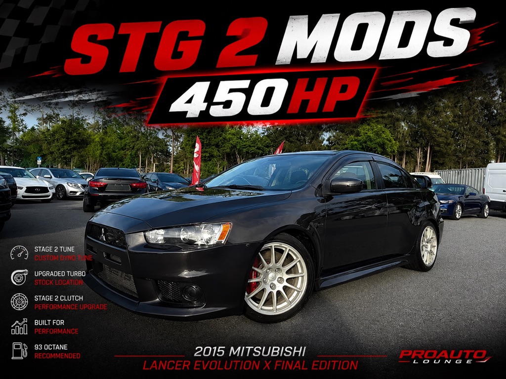Black 2015 Mitsubishi Lancer Evolution GSR Sedan All-Wheel Drive 5-Speed Manual