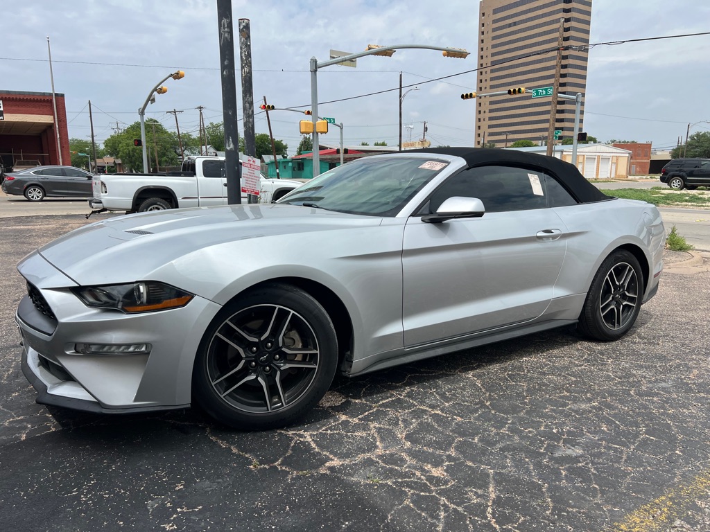 Silver 2019 Ford Mustang EcoBoost Premium Convertible RWD Convertible Rear-Wheel Drive Automatic