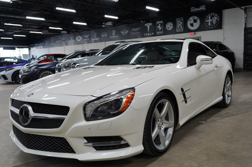 White 2016 Mercedes-Benz SL-Class Convertible Rear-Wheel Drive Automatic