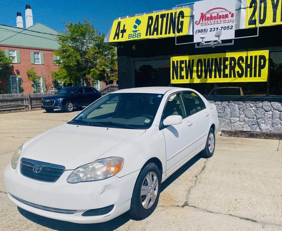 White 2006 Toyota Corolla CE Sedan Front-Wheel Drive 5-Speed Manual