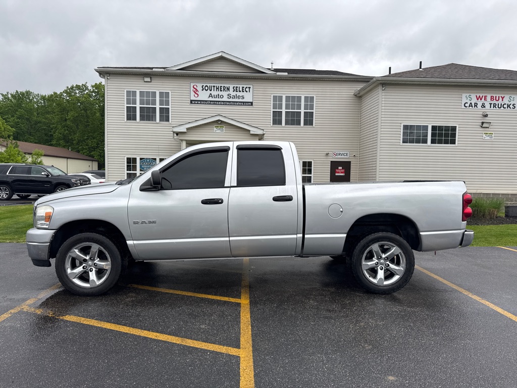 Silver 2008 Dodge RAM 1500 ST Quad Cab 4WD Pickup Truck Four-Wheel Drive Automatic