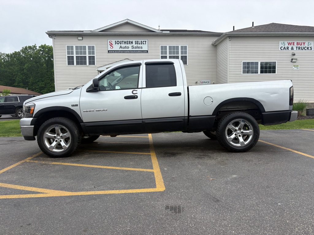 Silver 2007 Dodge RAM 1500 ST Quad Cab 4WD Pickup Truck Four-Wheel Drive Automatic