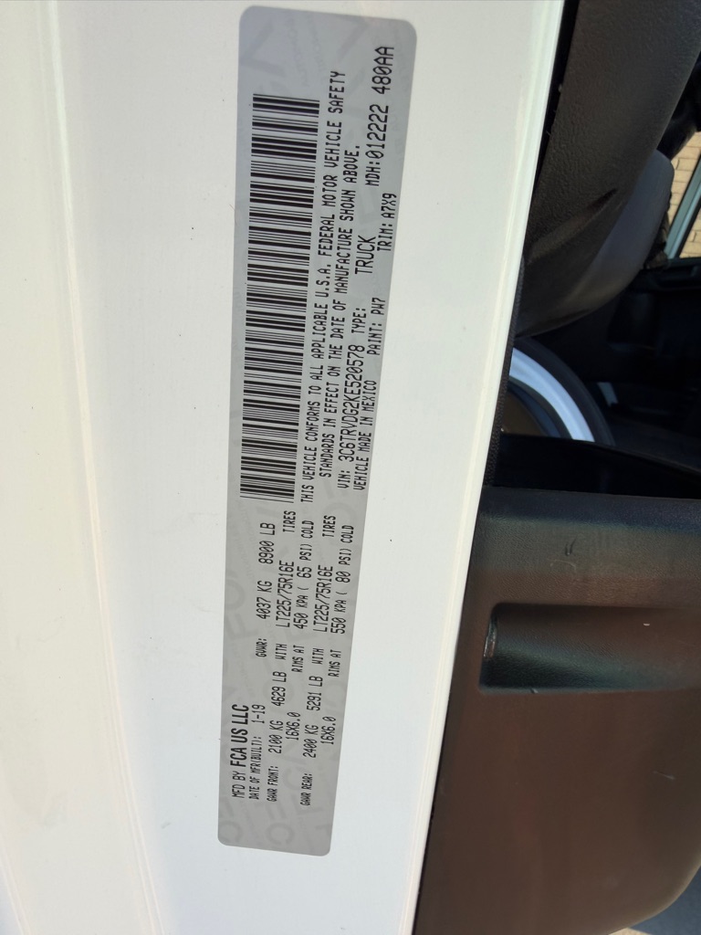 Photo 29 of this RAM PROMASTER 2500