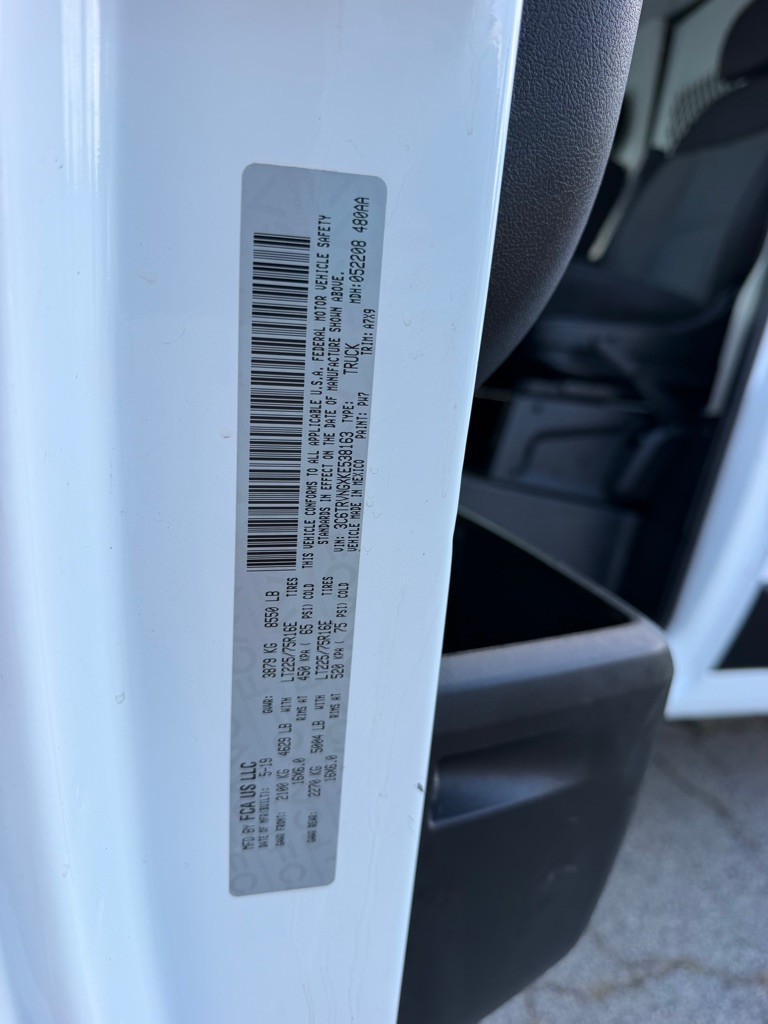 Photo 14 of this RAM PROMASTER 1500