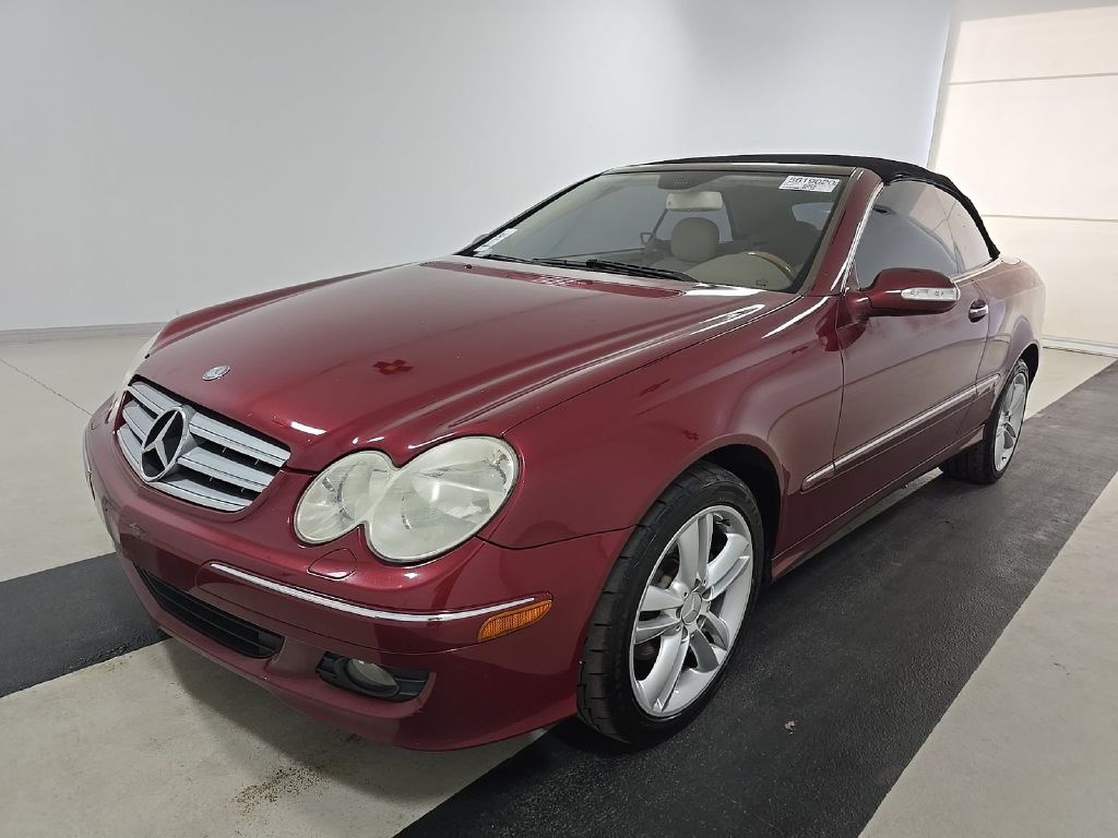 Red 2007 Mercedes-Benz CLK 350 Cabriolet Convertible Rear-Wheel Drive Automatic