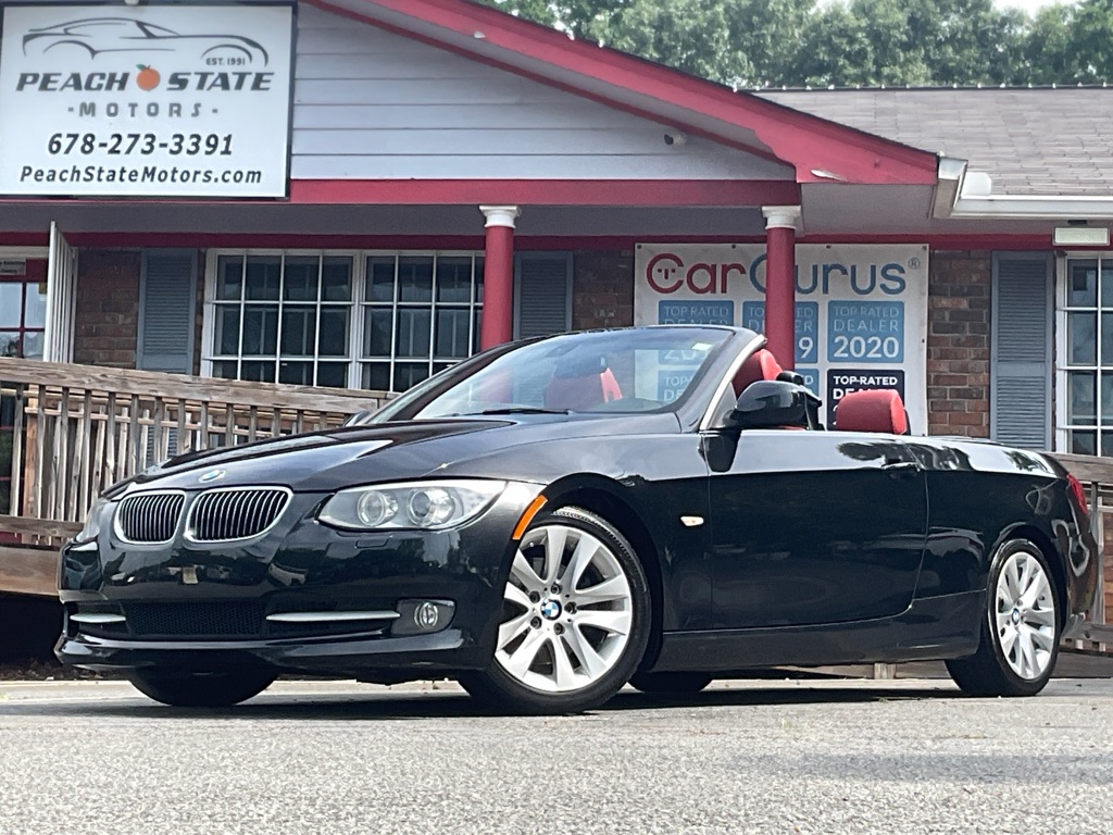 Black 2013 BMW 3 Series Convertible Rear-Wheel Drive Automatic