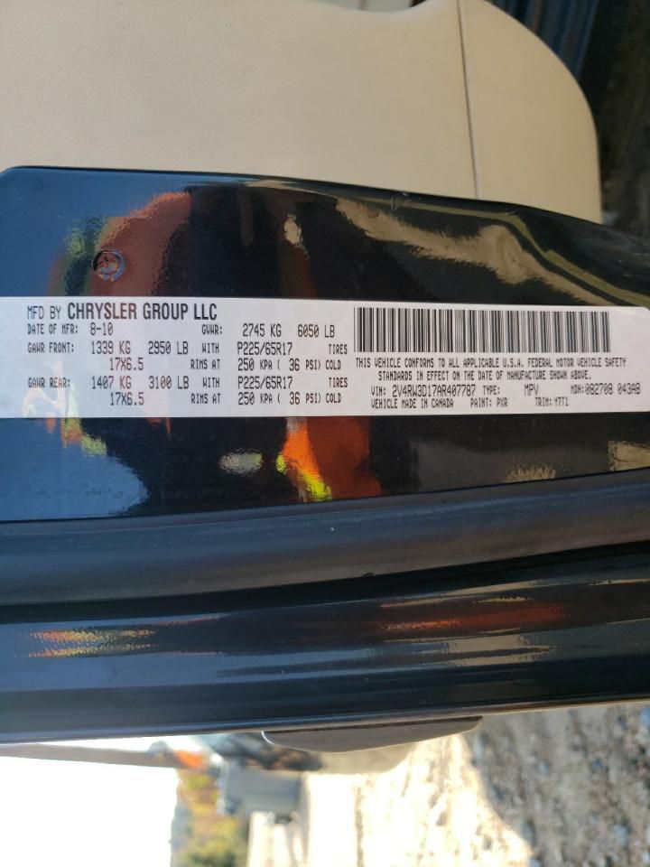 VOLKSWAGEN ROUTAN 2010 VOLKSWAGEN ROUTAN 2V4RW3D17AR407787