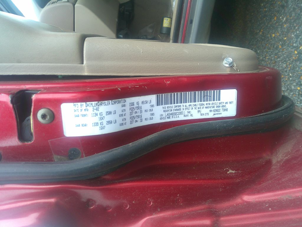 JEEP GRAND CHEROKEE 2002 JEEP GRAND CHEROKEE 1J4GX48S92C226511