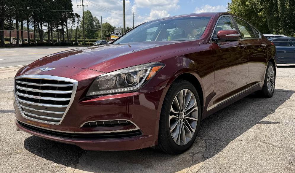 Red 2016 Hyundai Genesis Sedan Rear-Wheel Drive Automatic
