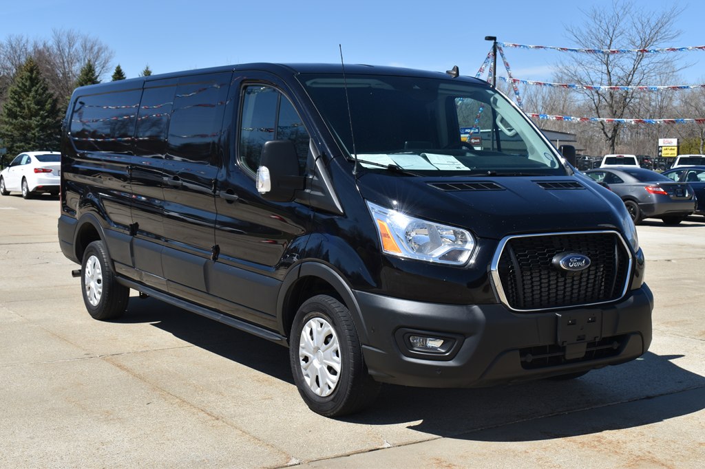 Black 2021 Ford Transit Cargo 250 Low Roof RWD Van Rear-Wheel Drive Automatic