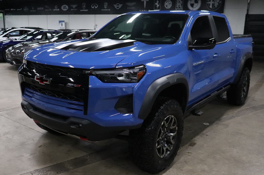 Blue 2025 Chevrolet Colorado ZR2 Crew Cab 4WD Pickup Truck Four-Wheel Drive 8-Speed Automatic