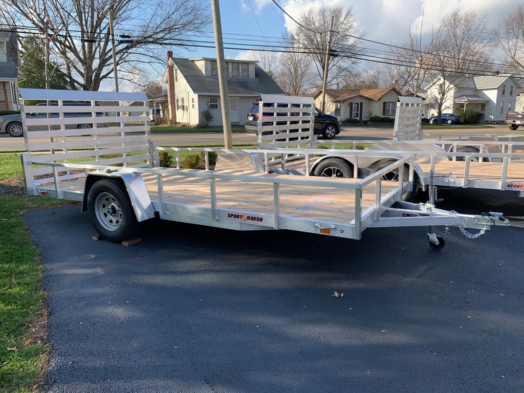 USED 2021 SPORT HAVEN AUT714 7x14 Aluminum Utility Trailer FOR SALE in Wooster, Ohio Summit