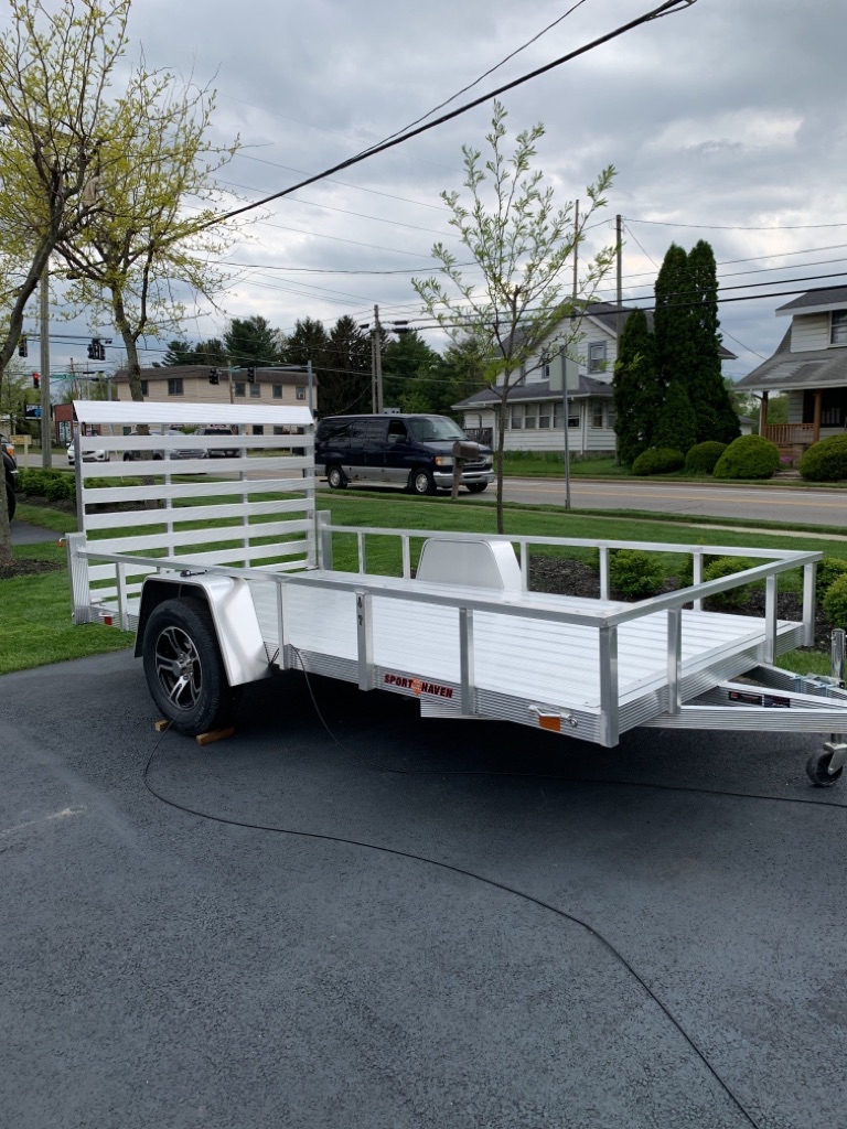 USED 2021 SPORT HAVEN AUT612D 6x12 Aluminum Utility Trailer FOR SALE in