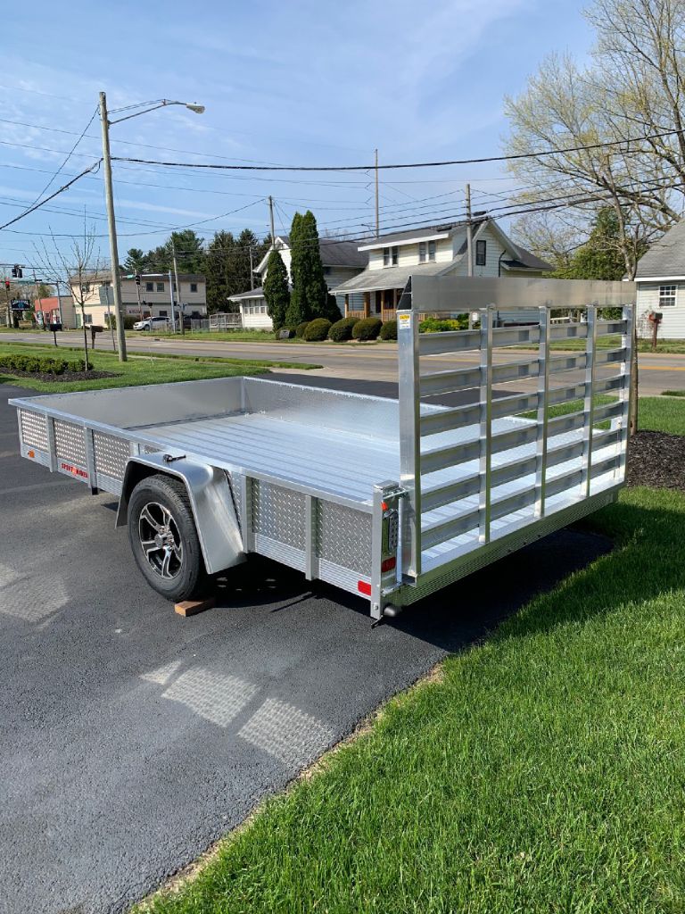 USED 2021 SPORT HAVEN AUT712DS 7x12 Aluminum Utility Trailer FOR SALE