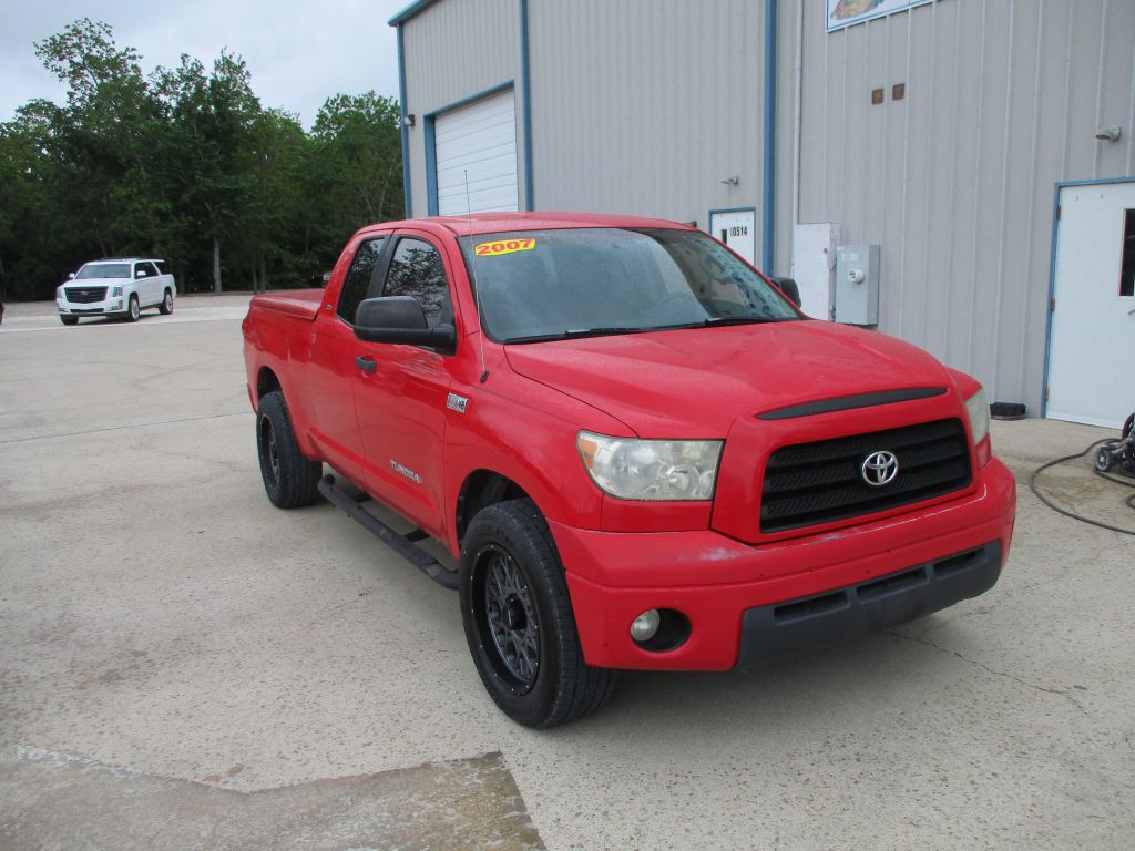 Red 2007 Toyota Tundra SR5 5.7L Double Cab RWD Pickup Truck Rear-Wheel Drive Automatic