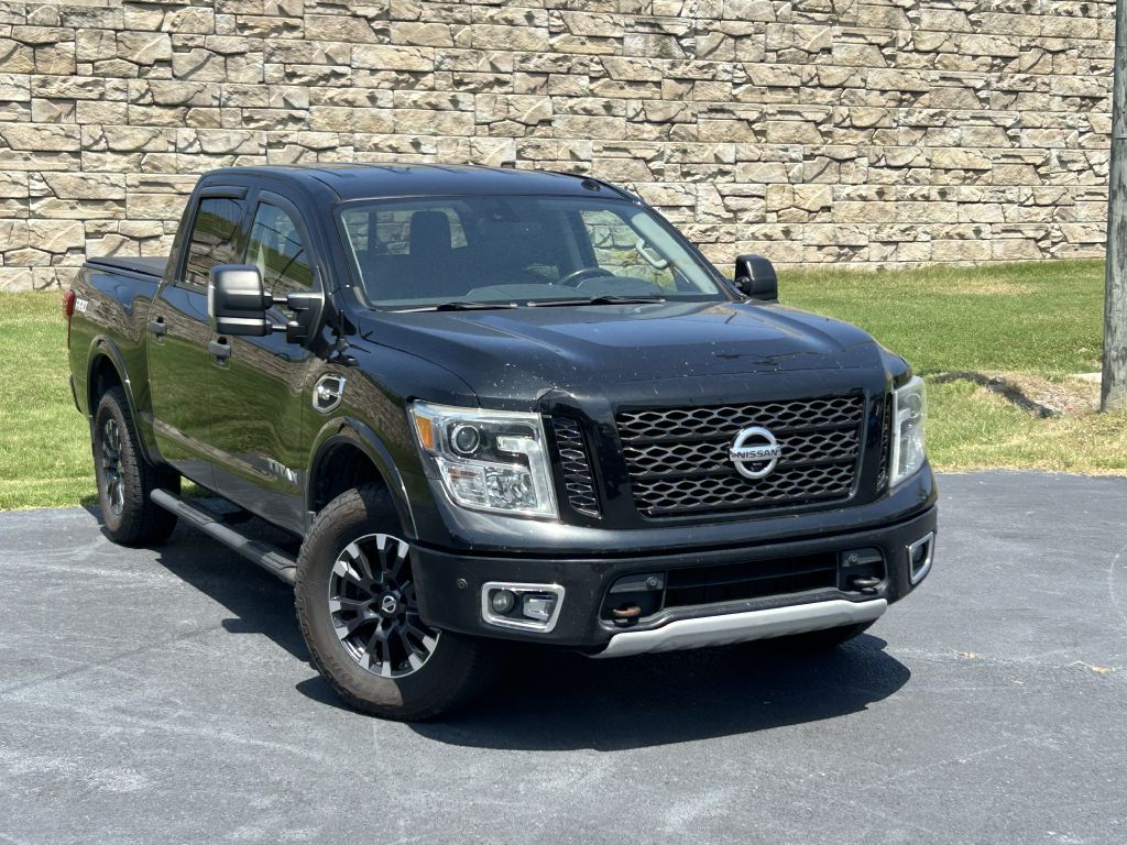 Black 2017 Nissan Titan Pickup Truck Four-Wheel Drive Automatic
