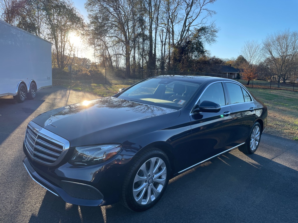 Blue 2017 Mercedes-Benz E-Class Sedan Rear-Wheel Drive Automatic