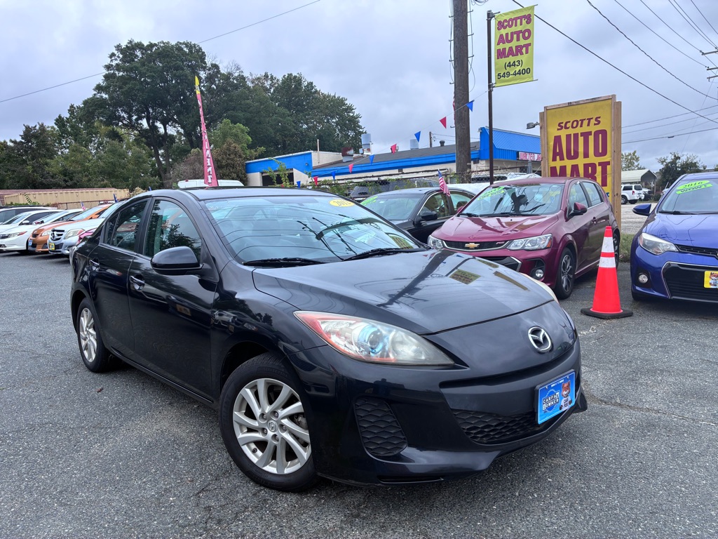 Black 2012 Mazda MAZDA3 Sedan Front-Wheel Drive Automatic