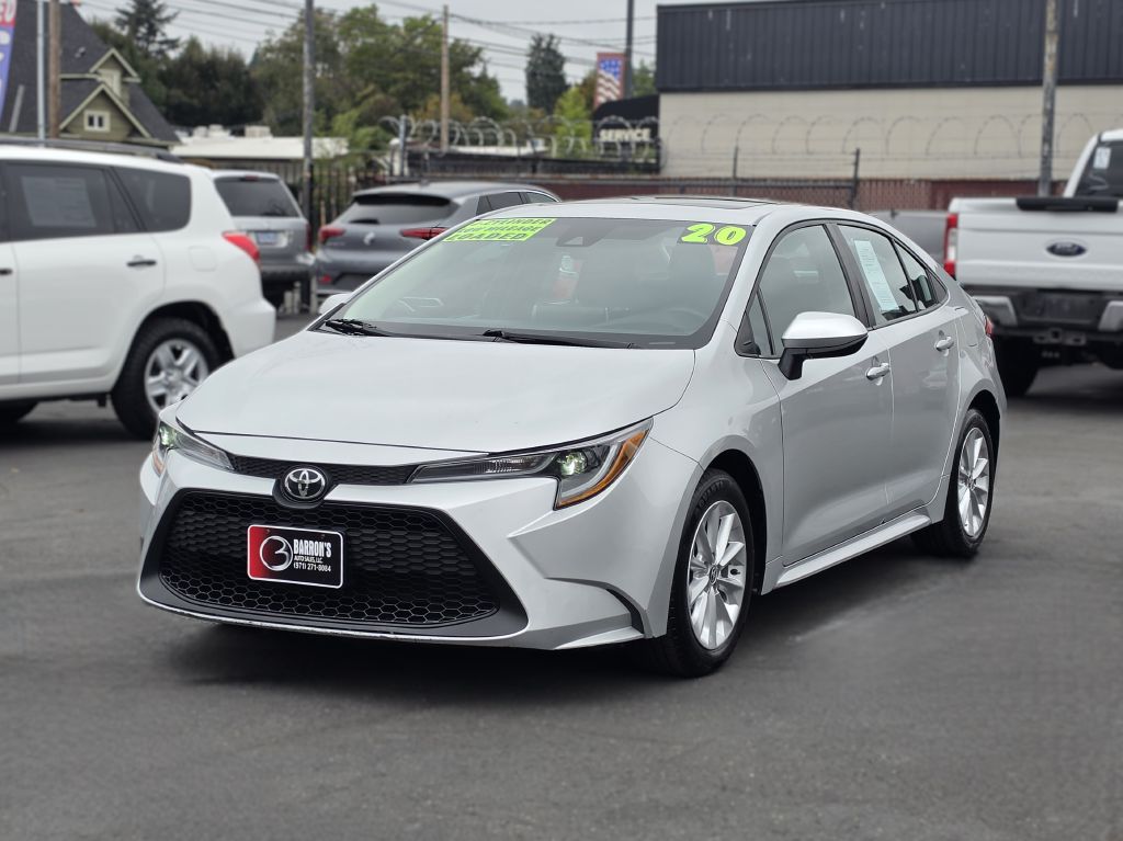 Silver 2020 Toyota Corolla Sedan Front-Wheel Drive Continuously Variable Transmission