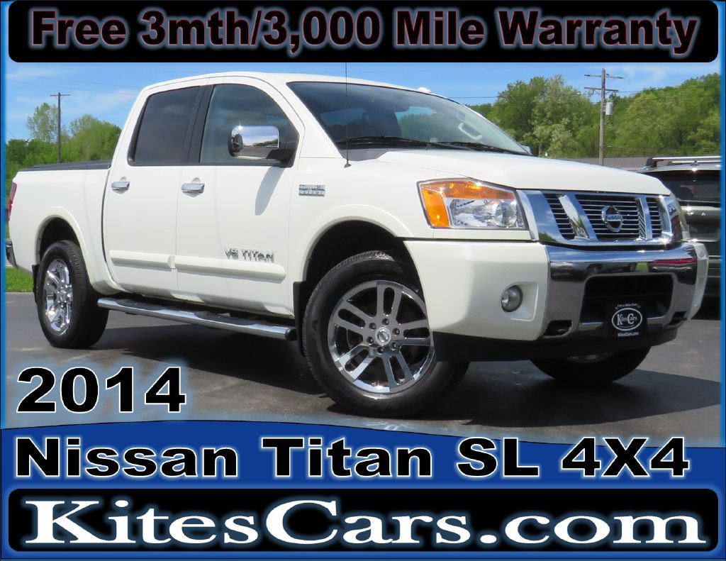 White 2014 Nissan Titan Pickup Truck Four-Wheel Drive Automatic