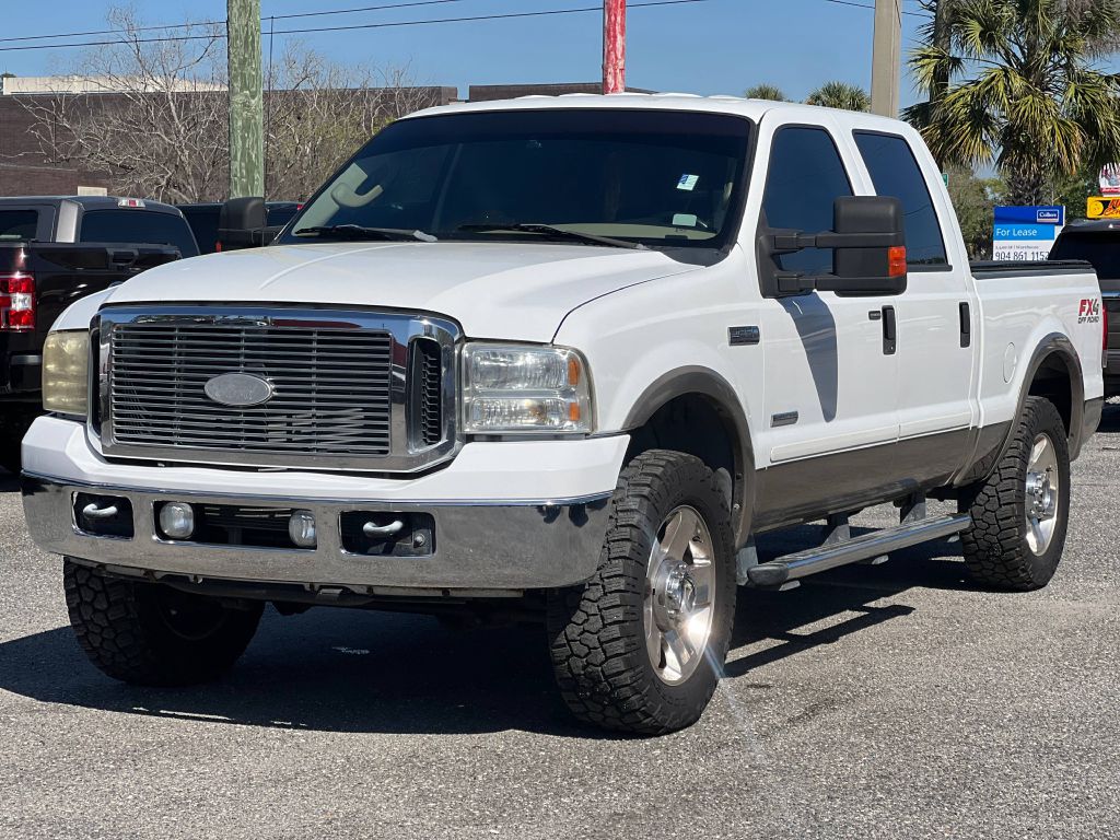 2007 FORD F250 in JACKSONVILLE FL at DUVAL CARS LLC, WHITE
