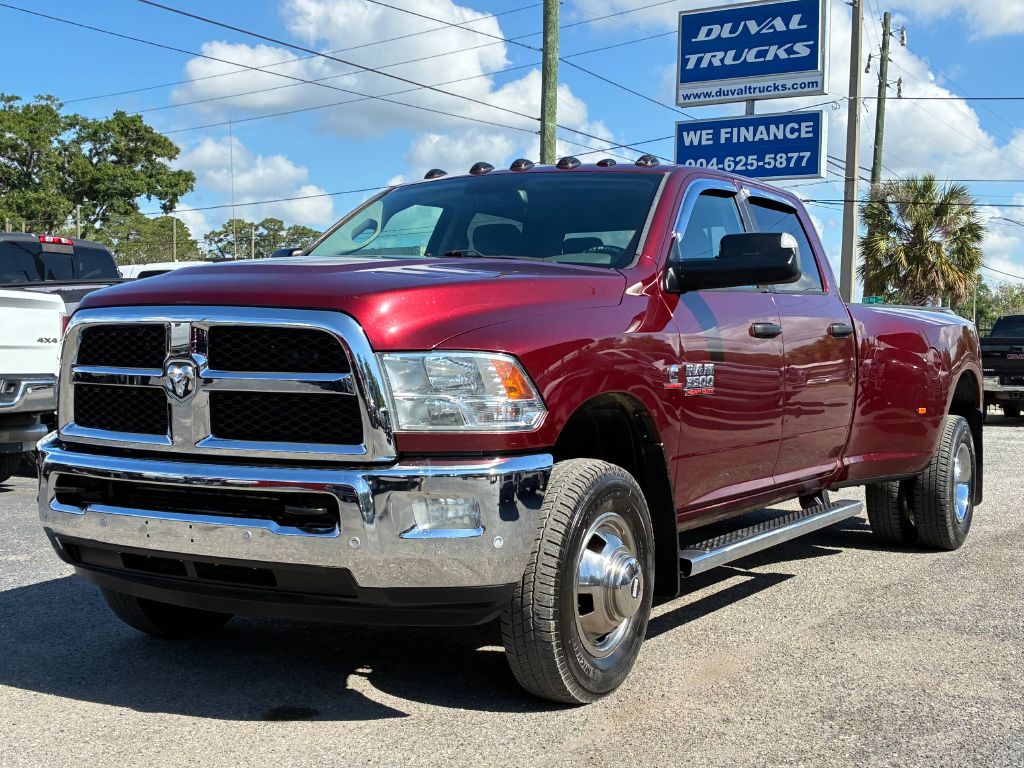 Red 2016 RAM 3500 SLT Crew Cab LB DRW 4WD Pickup Truck Four-Wheel Drive Automatic