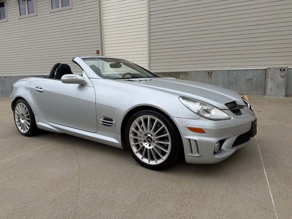 Silver 2006 Mercedes-Benz SLK 55 AMG Convertible Rear-Wheel Drive Automatic