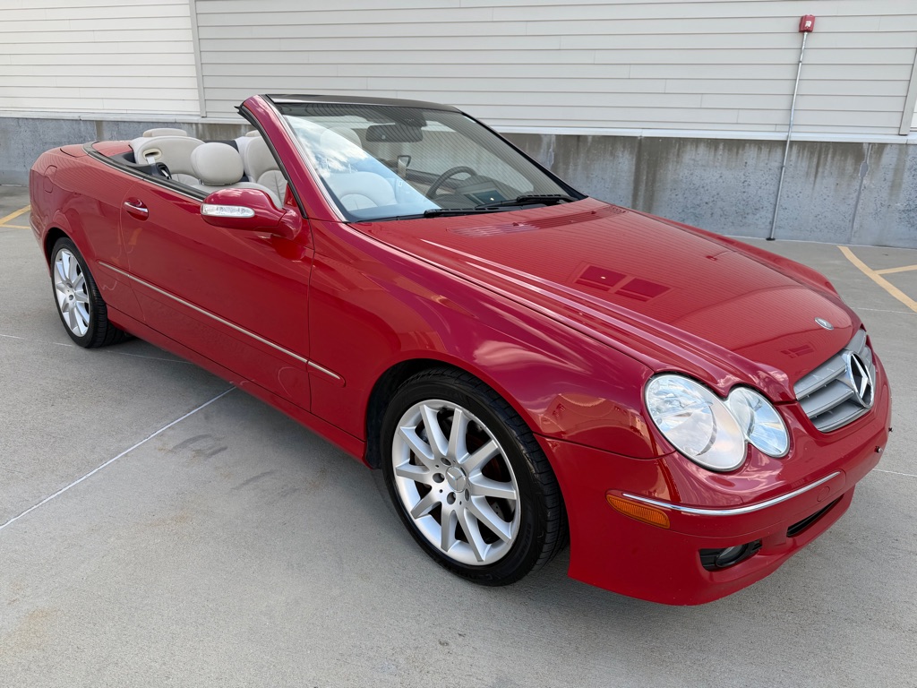 Red 2007 Mercedes-Benz CLK Convertible Rear-Wheel Drive Automatic