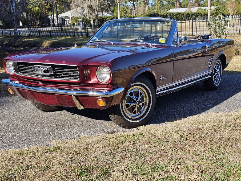Red (MAROON) 1966 Ford Mustang Coupe 3-Speed Manual