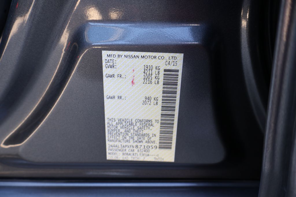 Used Car 2015 Nissan Altima  2.5 For Sale Under $10,000 In San Antonio, Texas