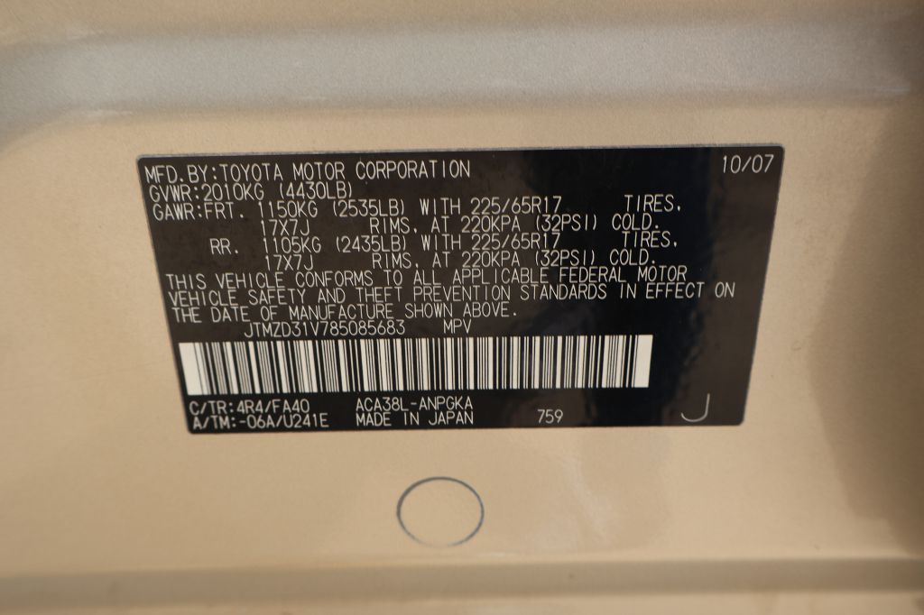 Used Car 2008 Toyota Rav4  Limited For Sale Under $10,000 In San Antonio, Texas