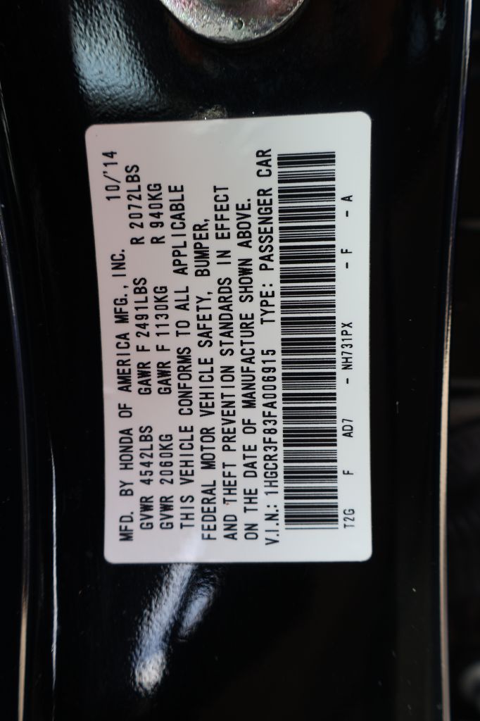 Used Car 2015 Honda Accord  Exl For Sale Under $15,000 In San Antonio, Texas