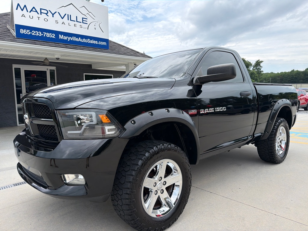 Black 2012 RAM 1500 Pickup Truck Four-Wheel Drive Automatic