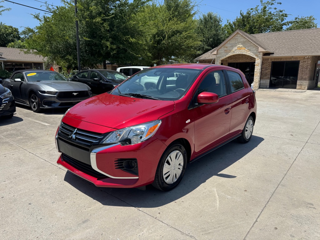 Red 2024 Mitsubishi Mirage Hatchback Front-Wheel Drive Continuously Variable Transmission