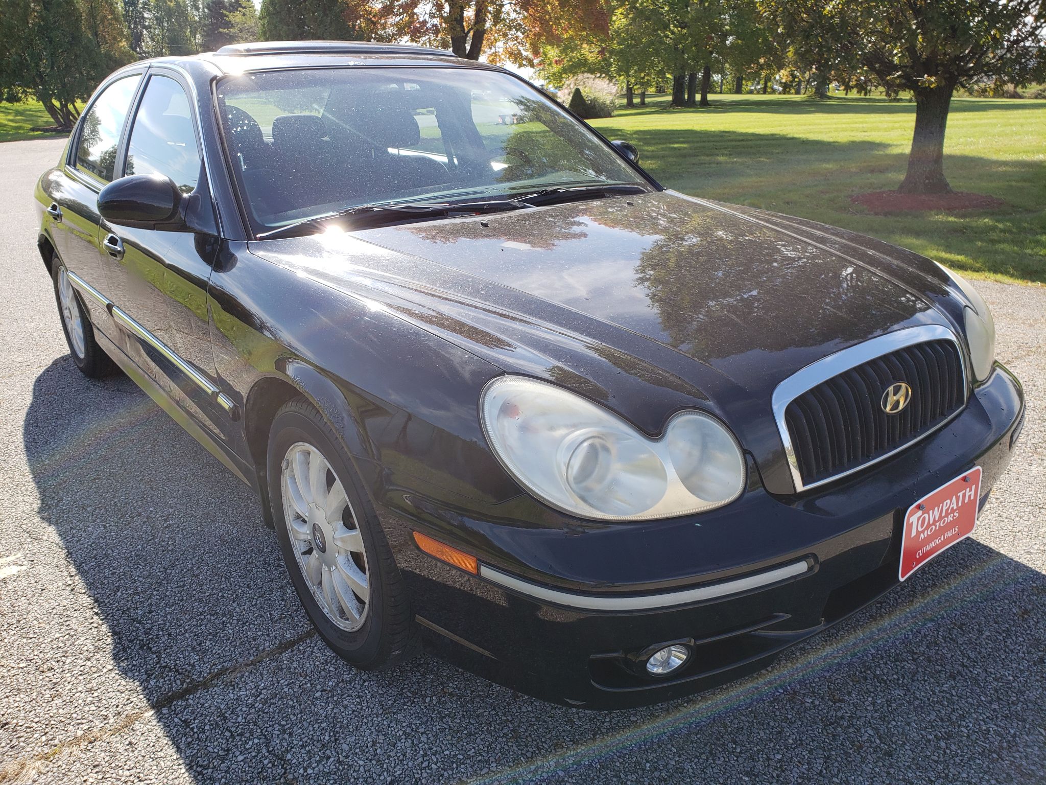 Used 2002 HYUNDAI SONATA GLS for sale at Towpath Motors Cuyahoga