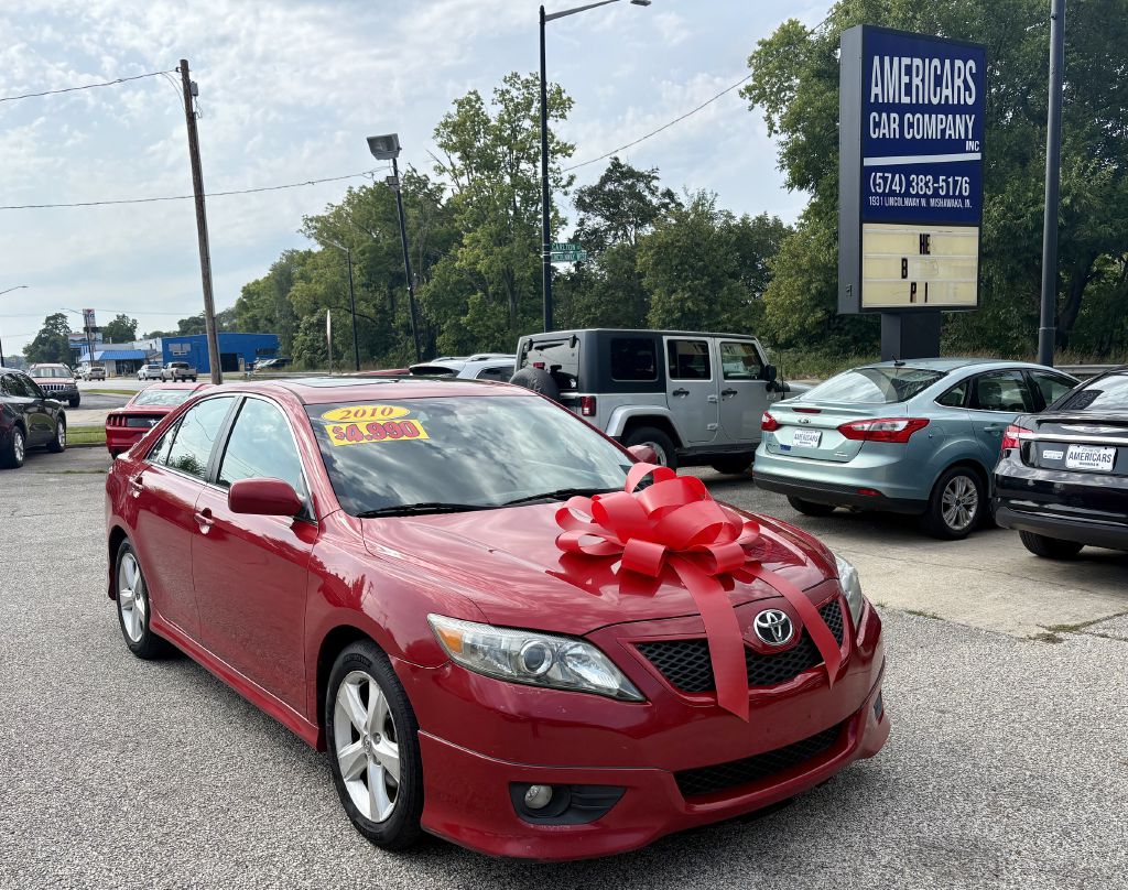 Red 2010 Toyota Camry Sedan Front-Wheel Drive 6-Speed Manual