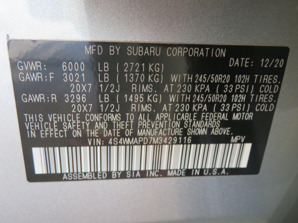 Photo 88 of this SUBARU ASCENT