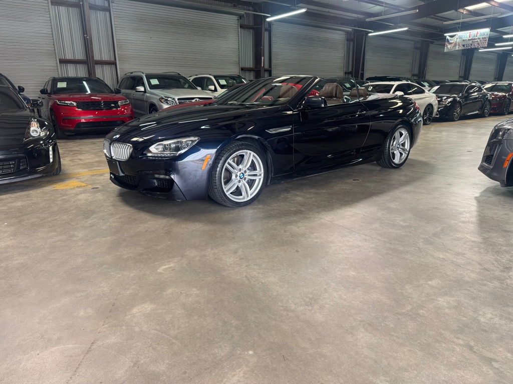 Black 2015 BMW 6 Series Convertible All-Wheel Drive Automatic