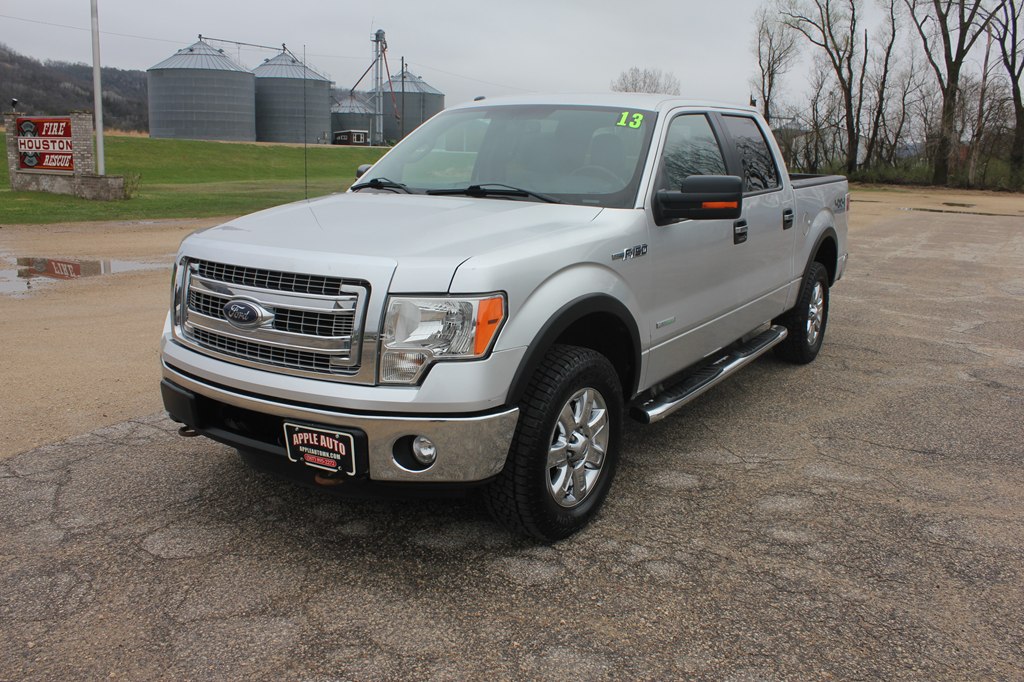 Silver 2013 Ford F-150 XL SuperCrew 4WD Pickup Truck Four-Wheel Drive Automatic